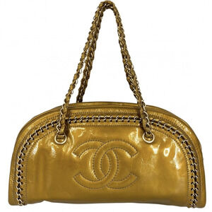 CHANEL Gold Logo Boston Bag